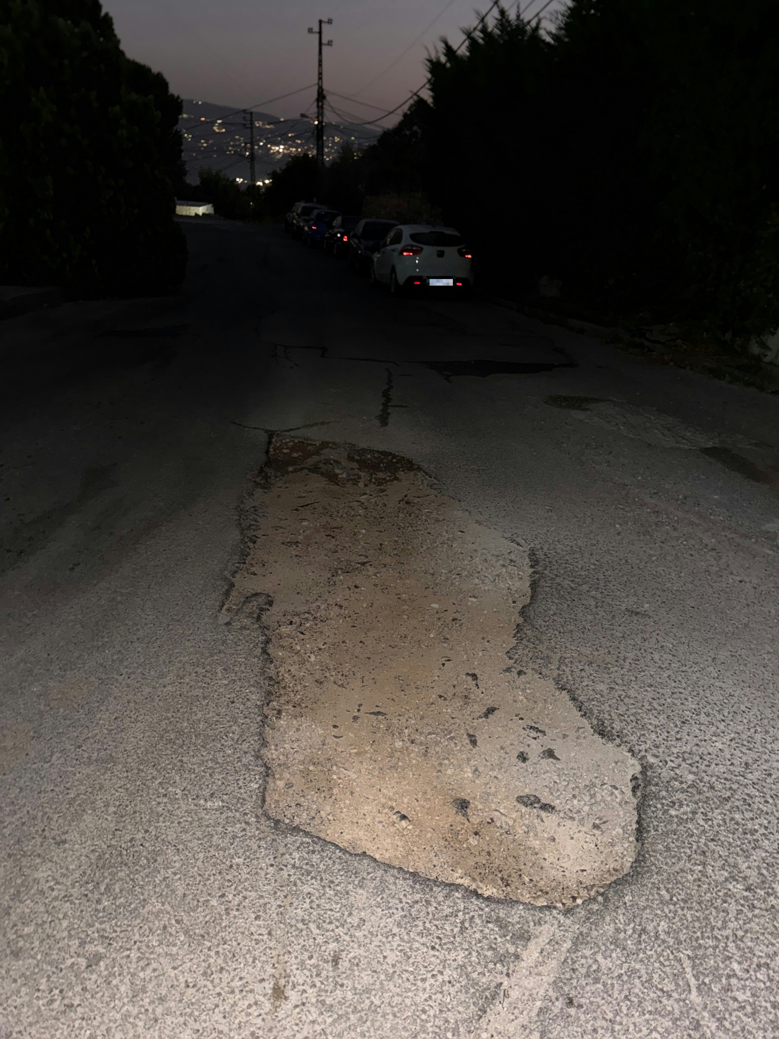 Hole in the middle of the street